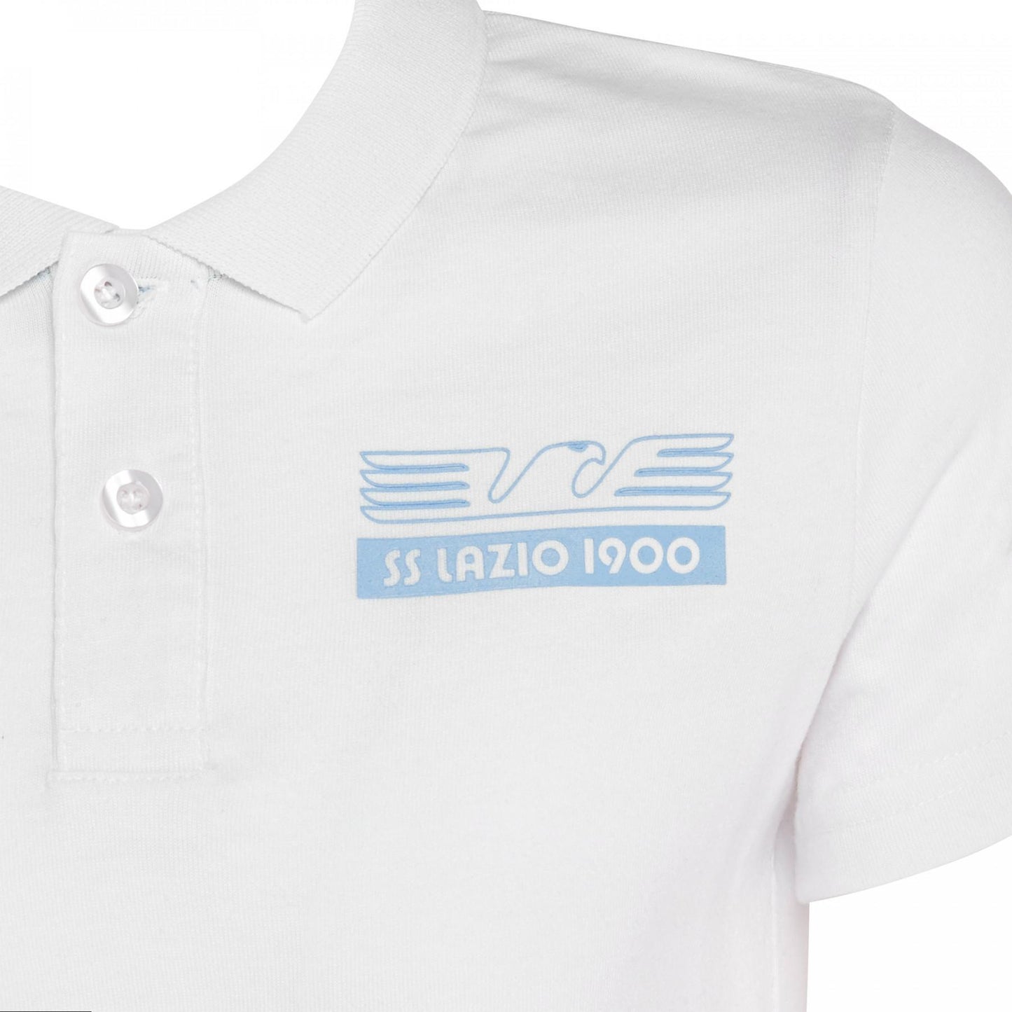 polo bambino fan lazio bianca macron