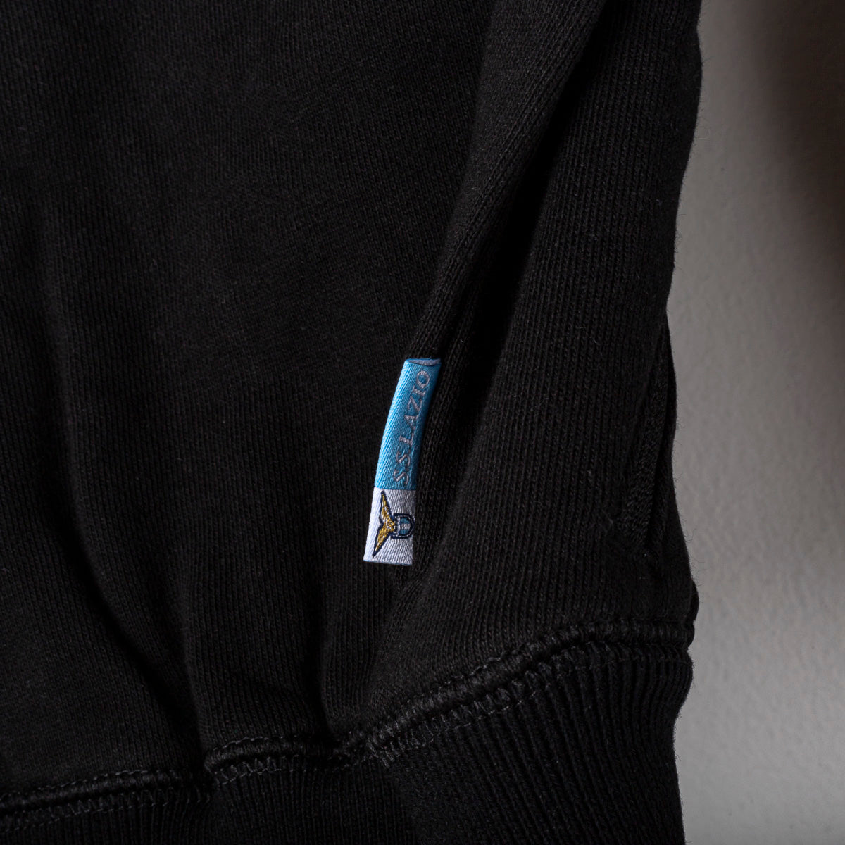 felpa bambino full zip con cappuccio lazio macron