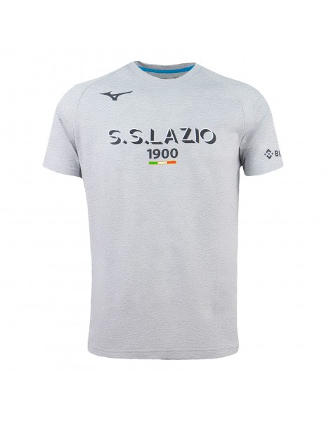 t-shirt grigia ss lazio 1900 mizuno...