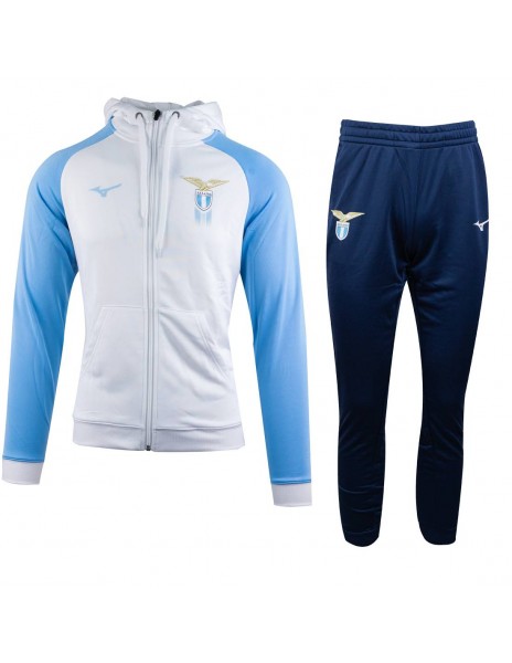 Tuta Ss Lazio cappuccio bianca celeste e blu Mizuno 2024 2025