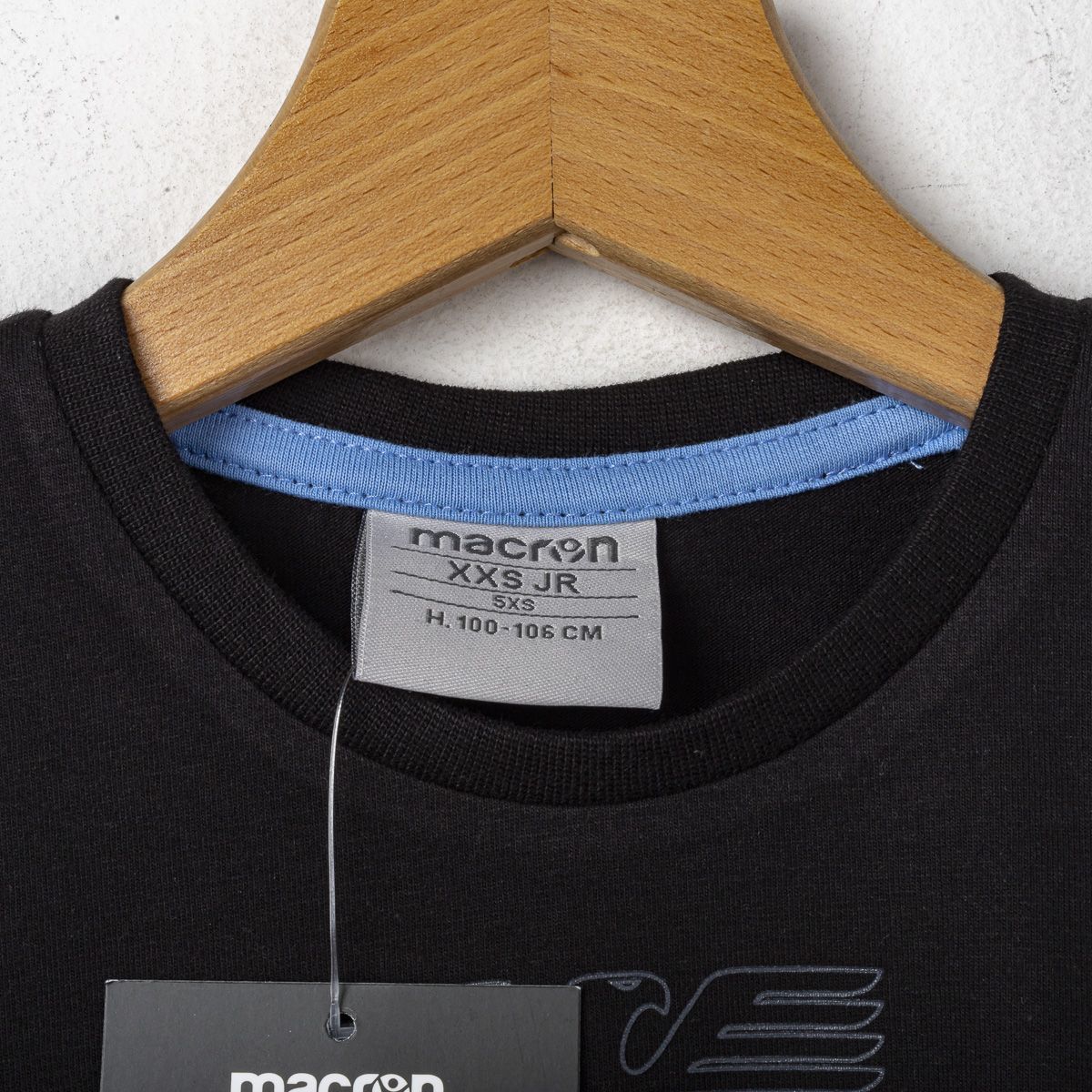 T-Shirt Lazio Nera Bambino Macron