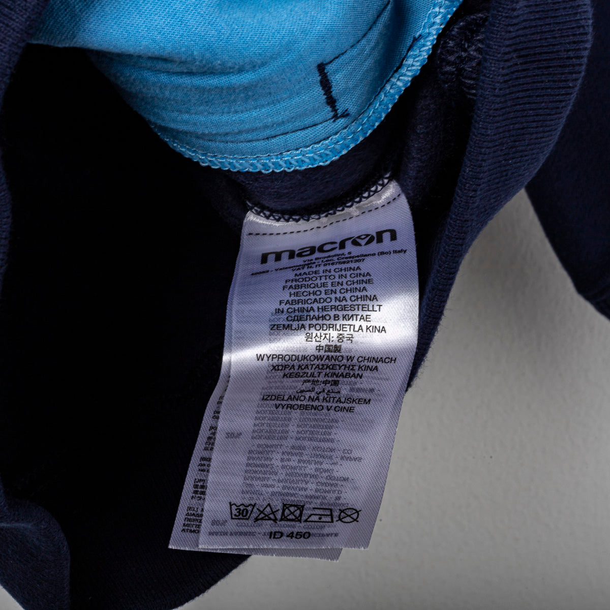 tuta bambino full zip blu lazio macron