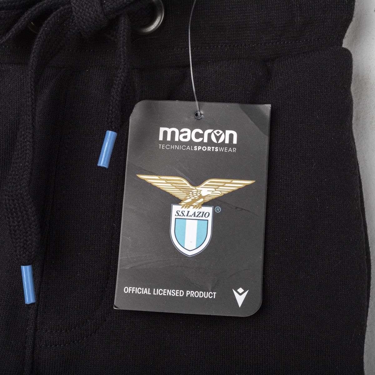 Bermuda Lazio Macron Felpato Nero Bambino