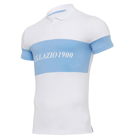 Polo Macron ss Lazio Fan Bianca