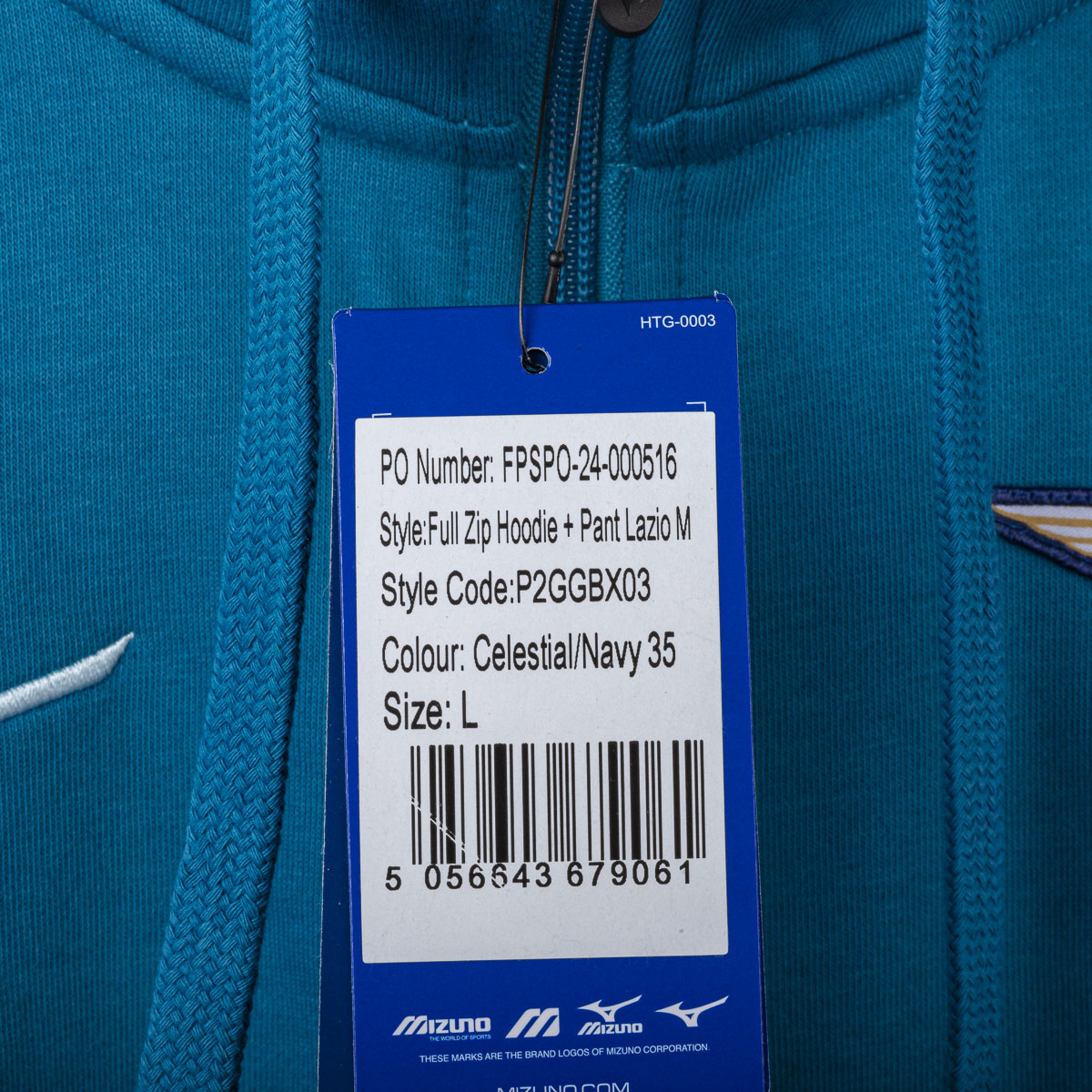 Tuta con Cappuccio SS Lazio Mizuno Celeste 2024/2025