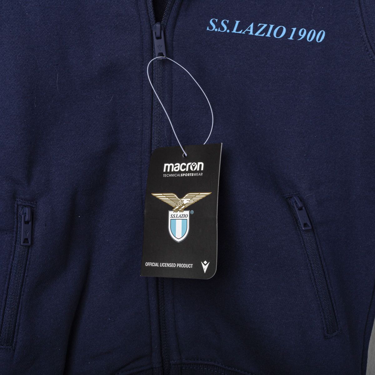 tuta bambino full zip blu lazio macron