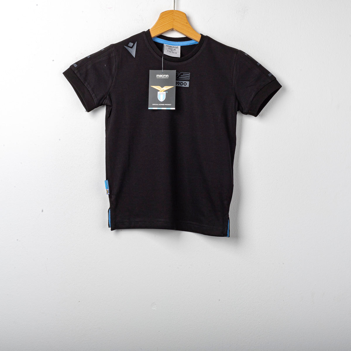 T-Shirt Lazio Nera Bambino Macron