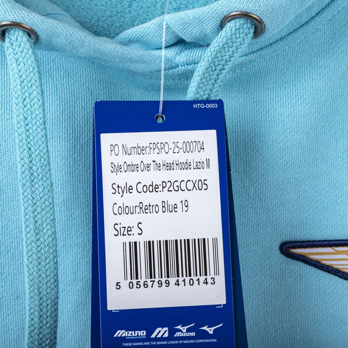 Felpa Cappuccio SS Lazio Mizuno Celeste 2025/2026