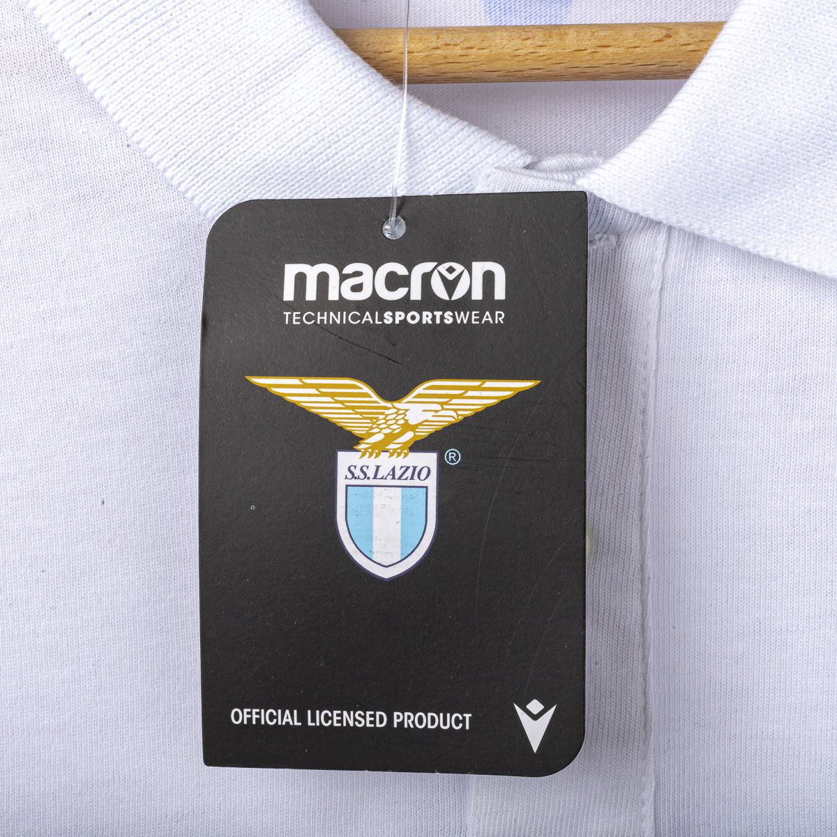 Polo Macron ss Lazio Fan Bianca
