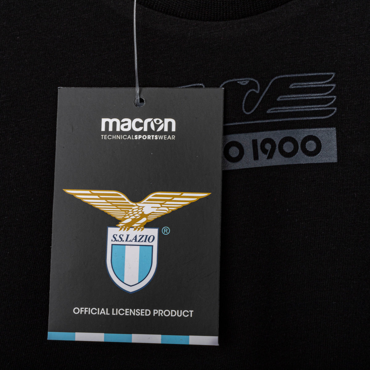 T-Shirt Lazio Nera Bambino Macron