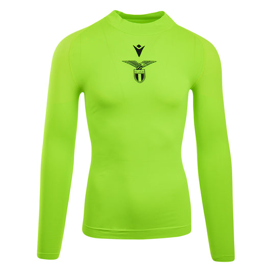 maglia ss lazio a compressione verde fluo macron