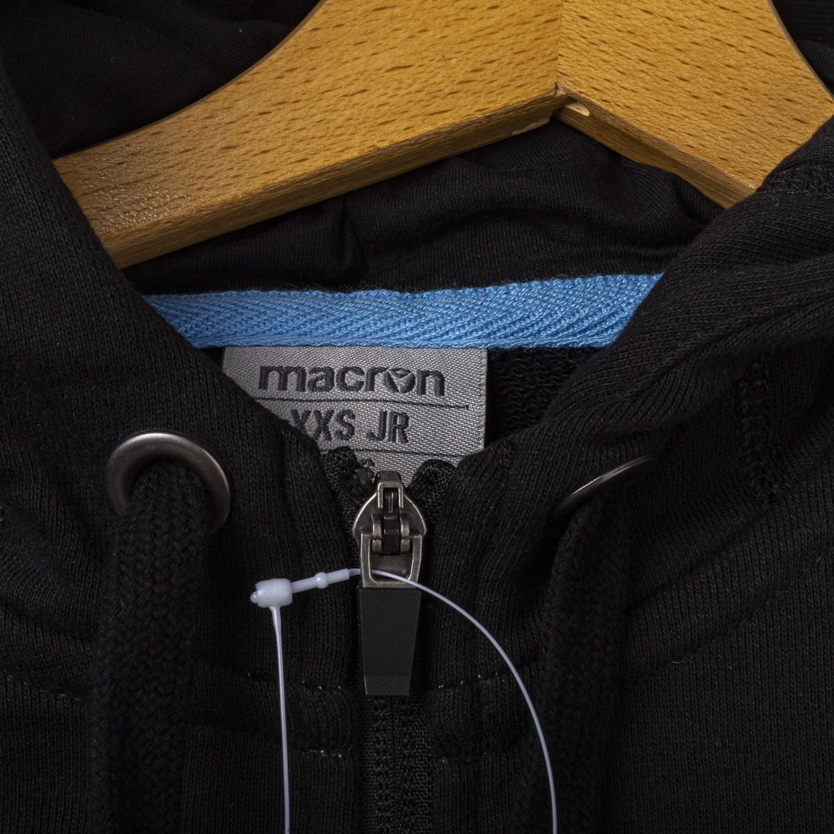 felpa bambino full zip con cappuccio lazio macron