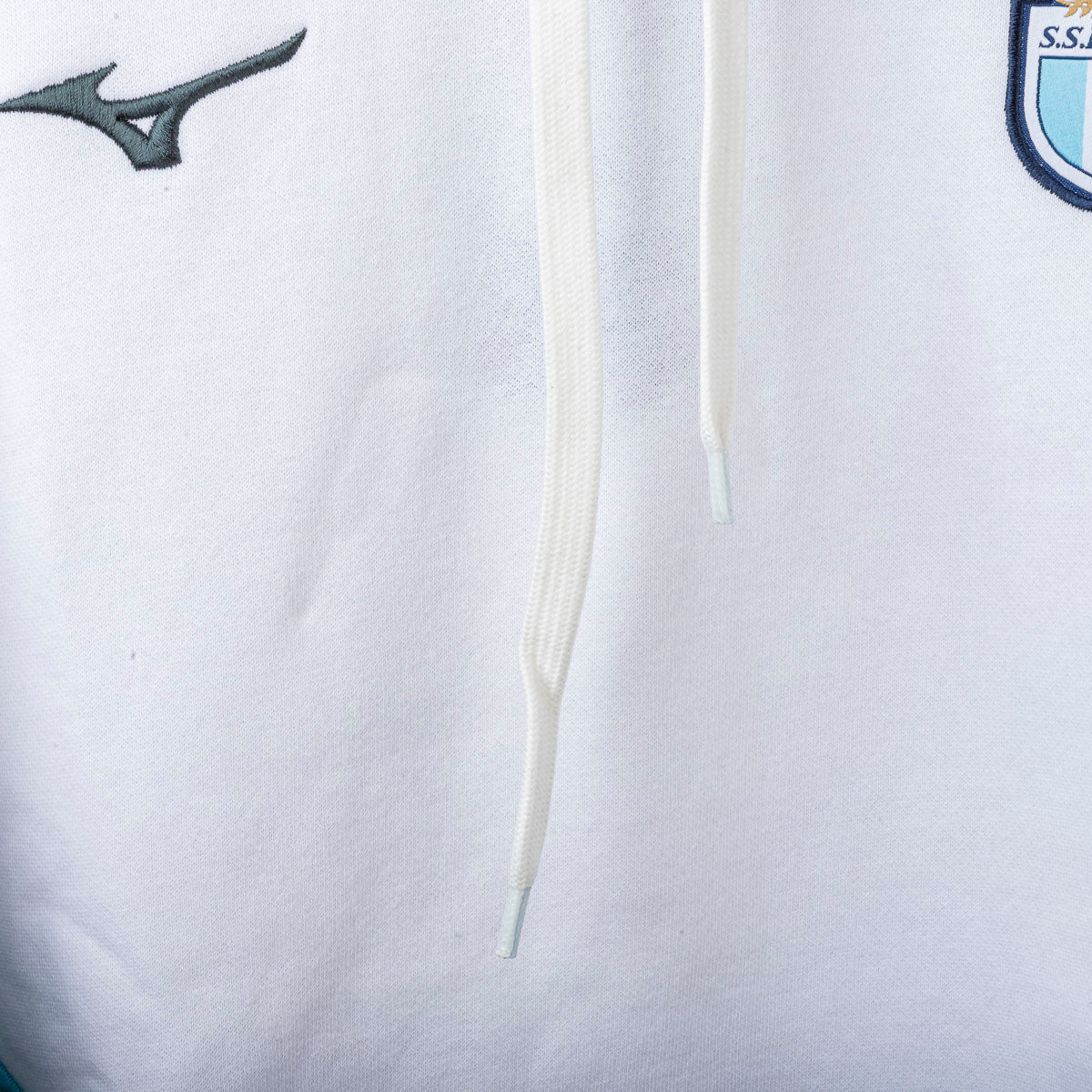 Felpa SS Lazio Mizuno Bianca con Cappuccio 2025/2026
