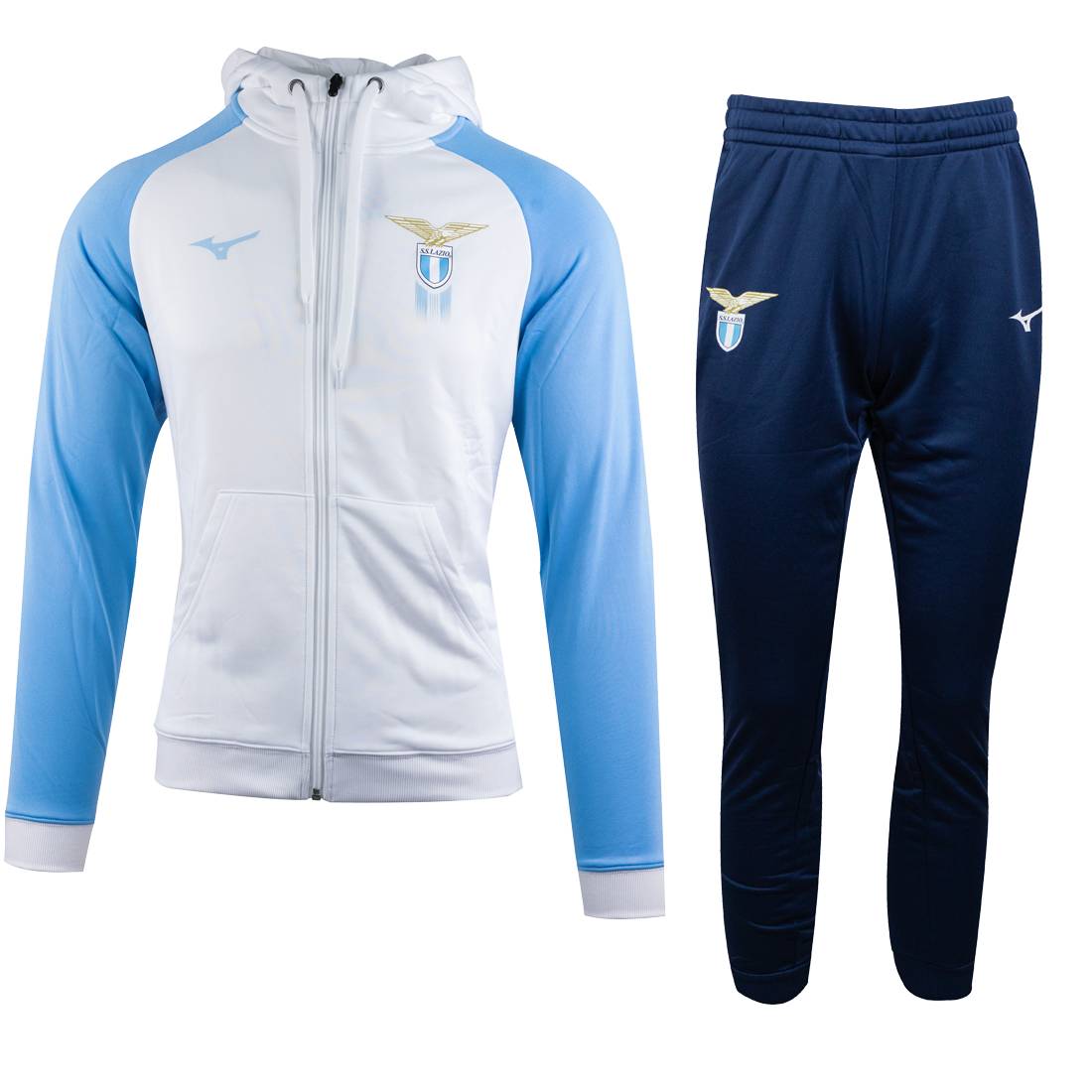 Tuta SS Lazio cappuccio bianca airy blu Mizuno 2024/2025