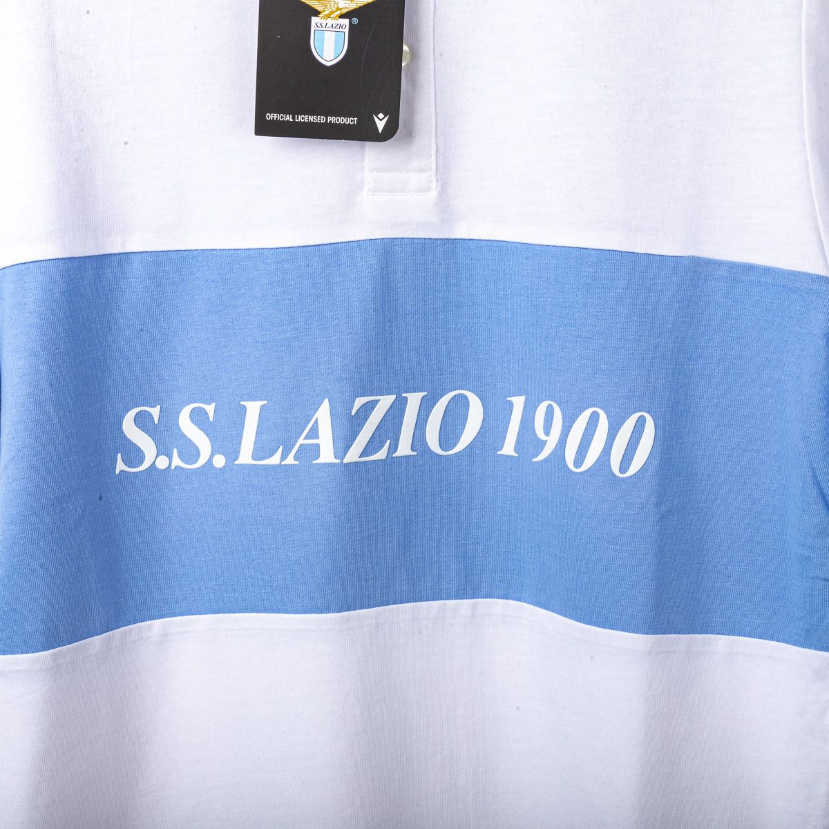 Polo Macron ss Lazio Fan Bianca