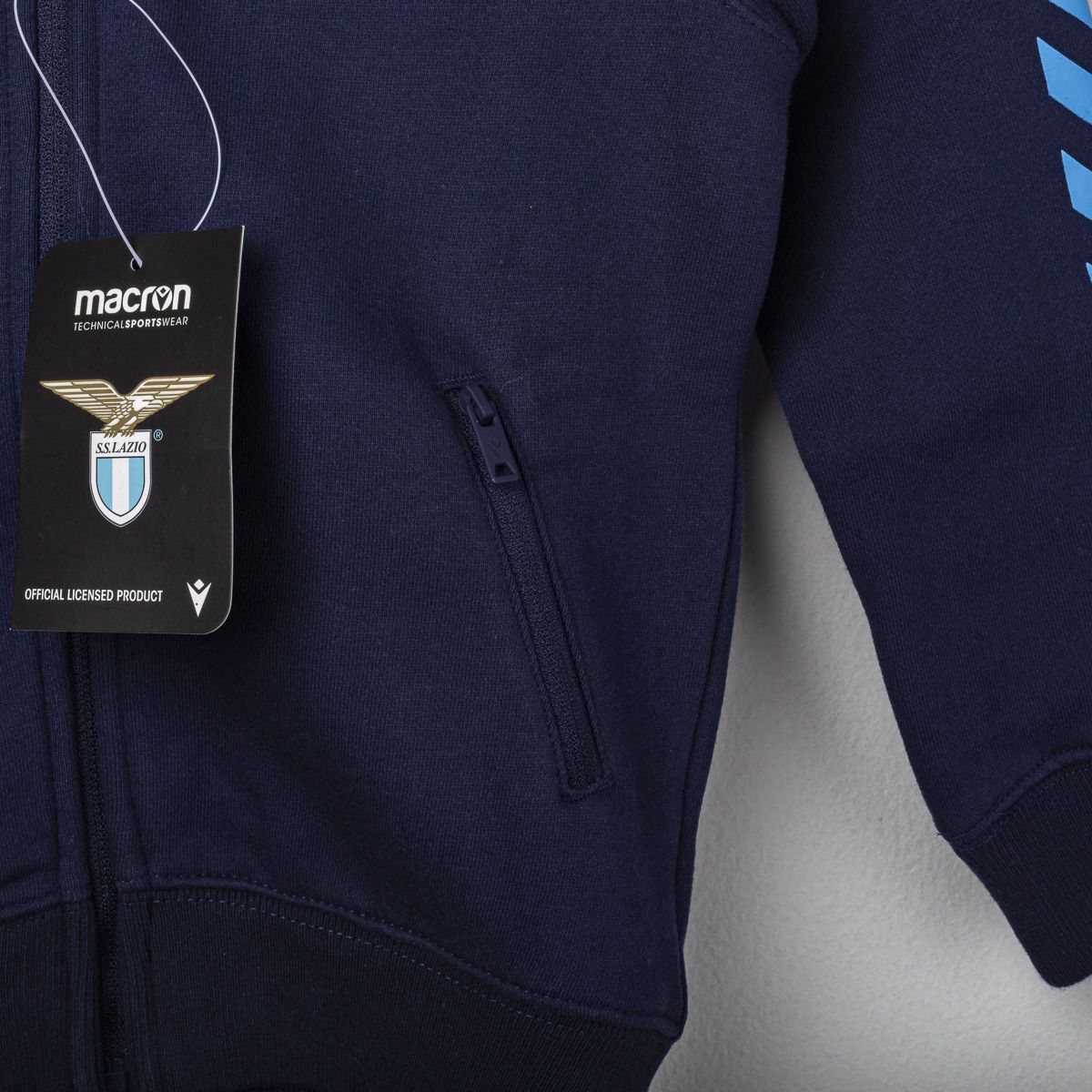 tuta bambino full zip blu lazio macron