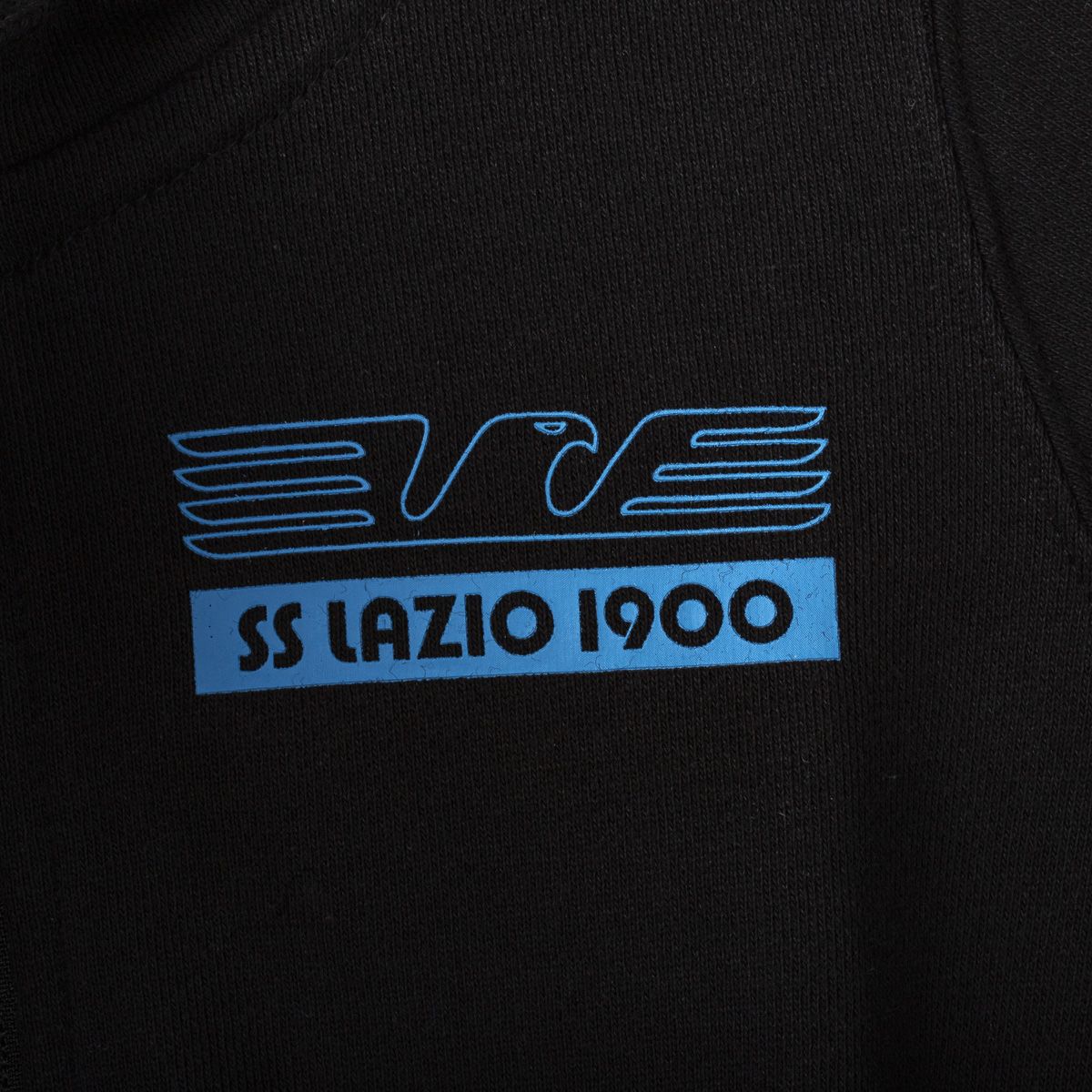 felpa bambino full zip con cappuccio lazio macron